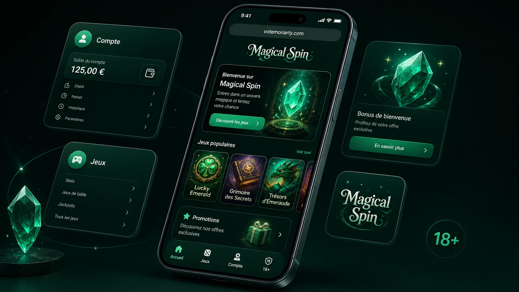 Présentation de la magical spin app