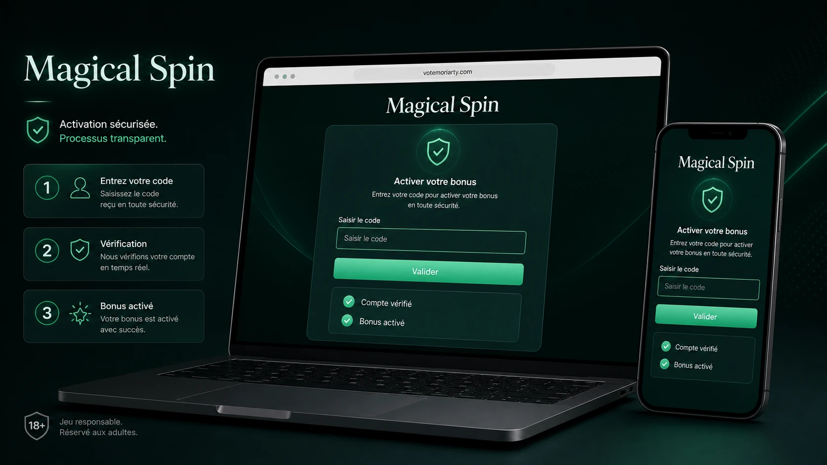 Comment Activer un Magical Spin Code Promo ?