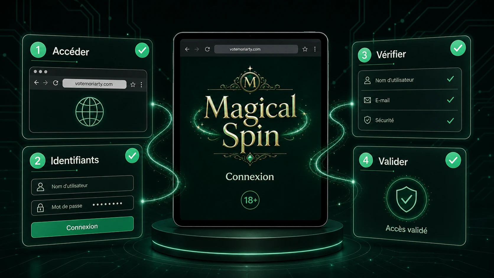 Étapes pour se connecter à son compte