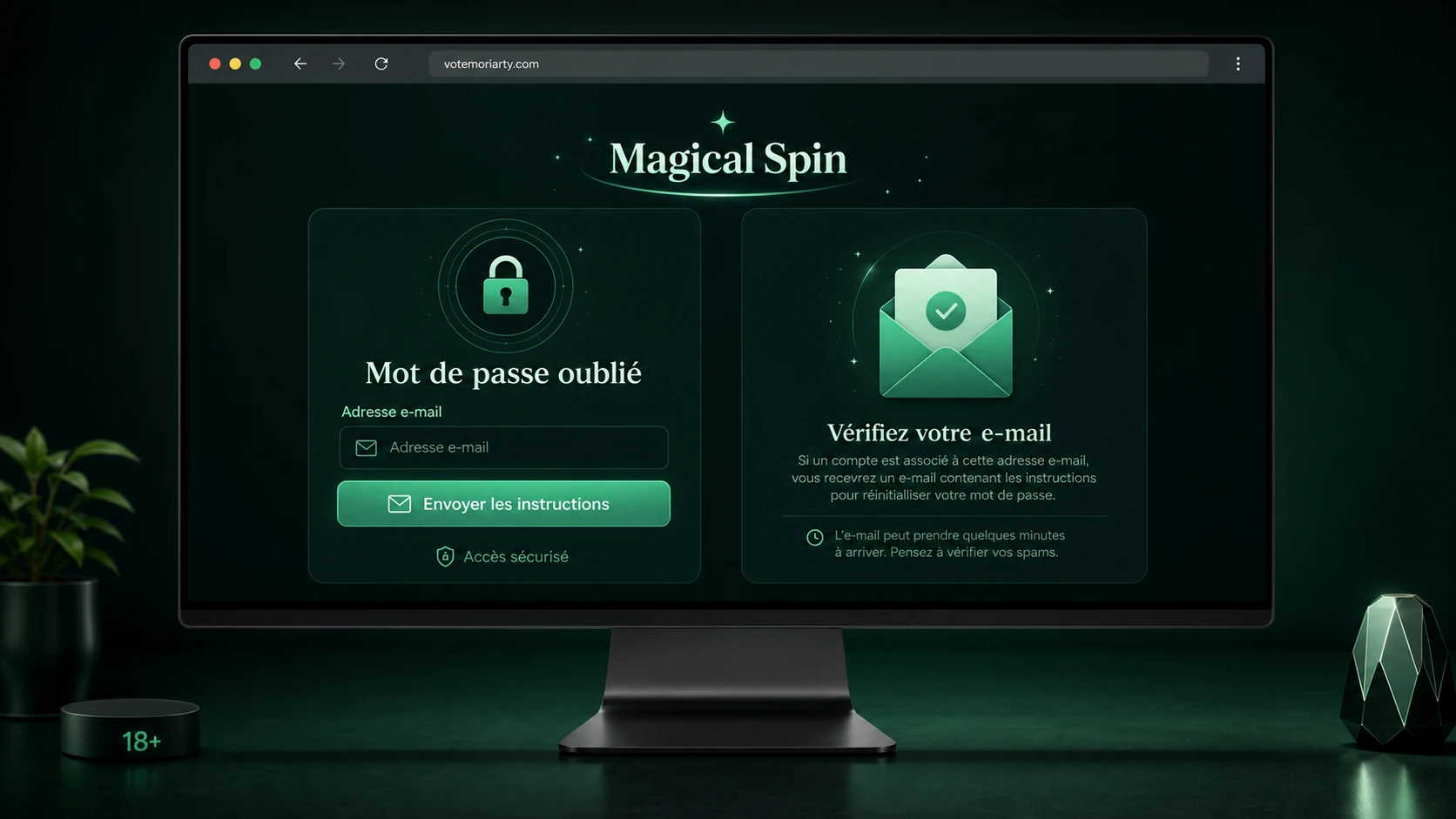 Récupération du mot de passe